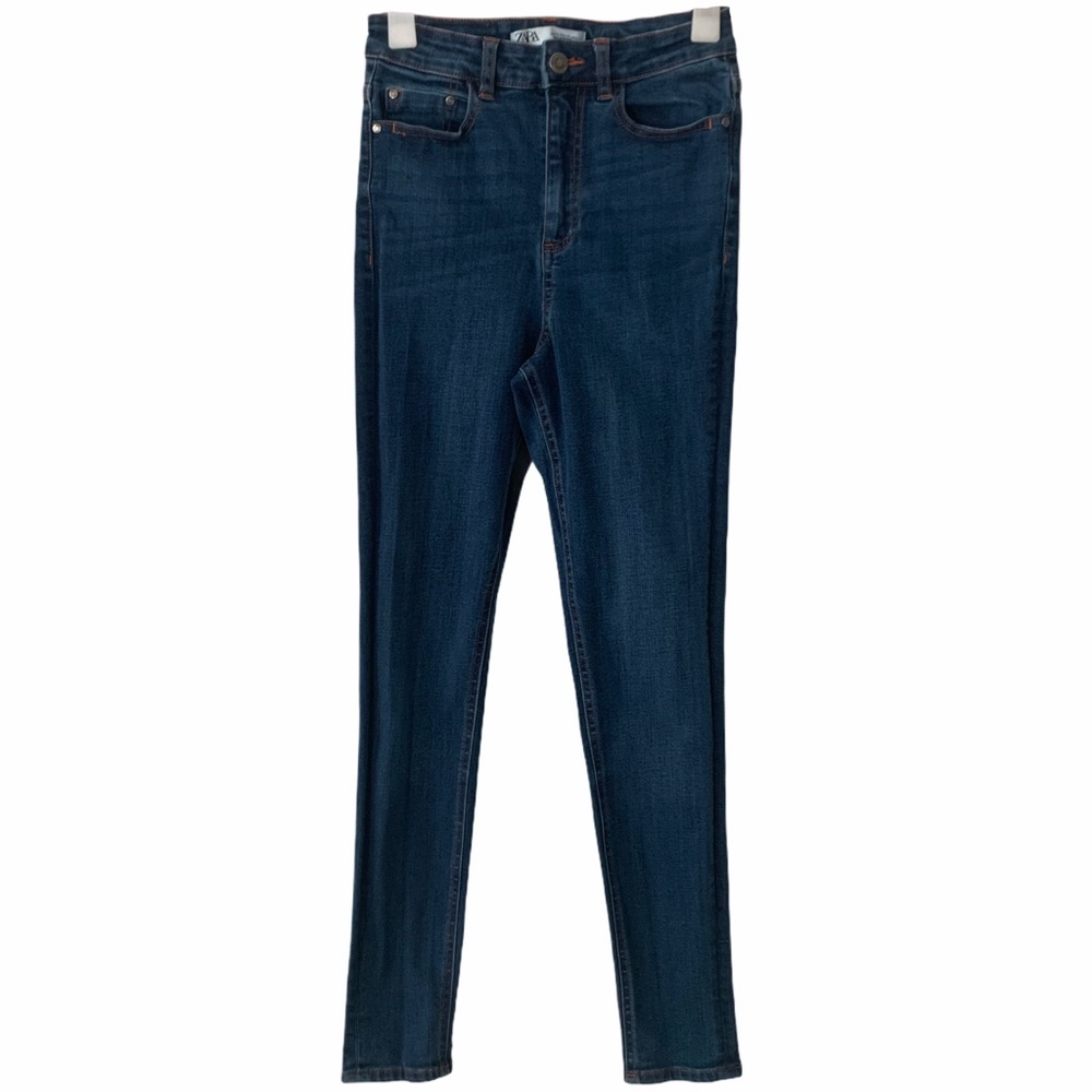 Zara Denim Medium Wash Skinny Jeans 2